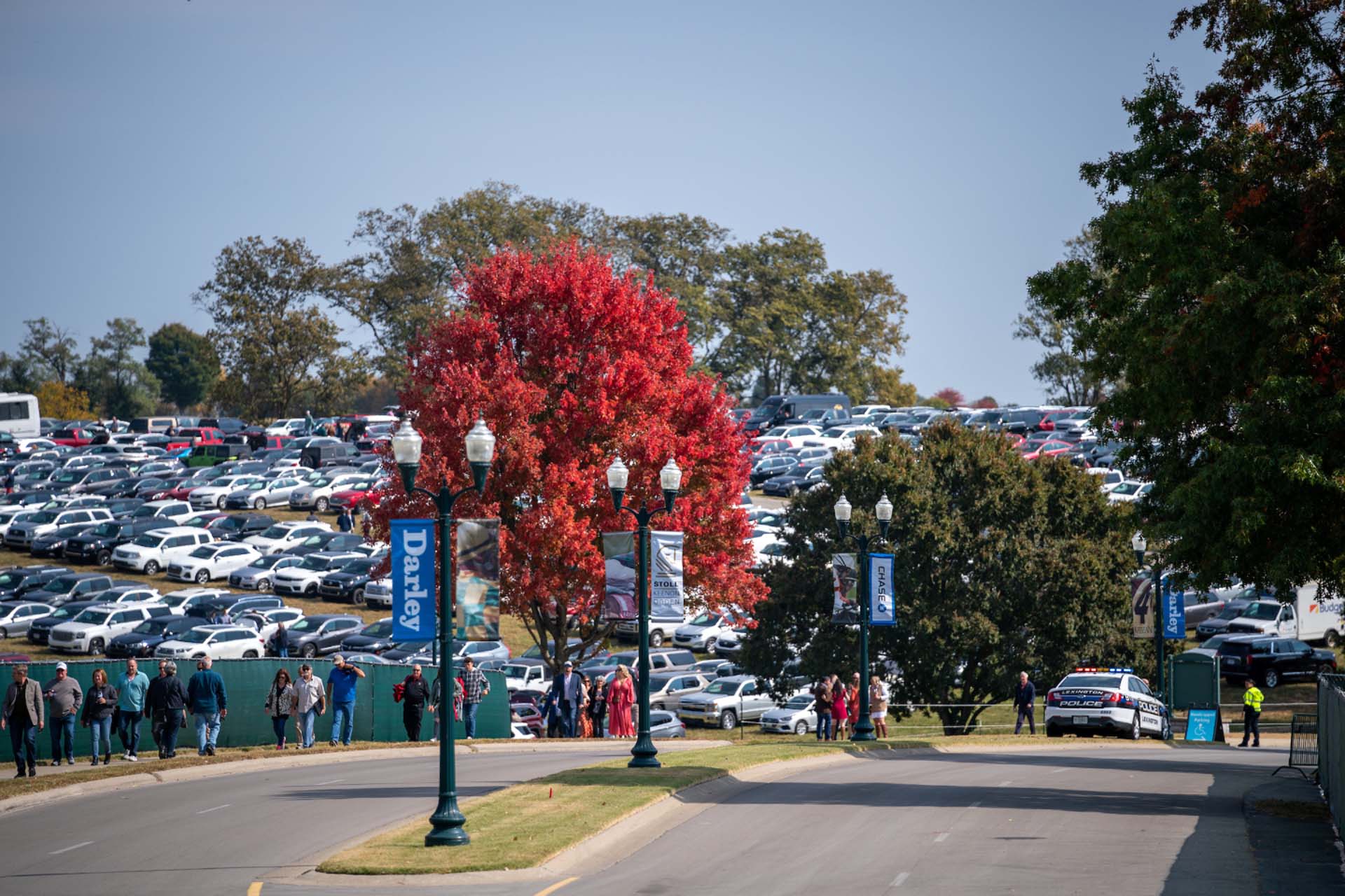 Paved parking lot